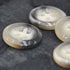 Button - Mottled Black and Semi-Transparent - 15mm